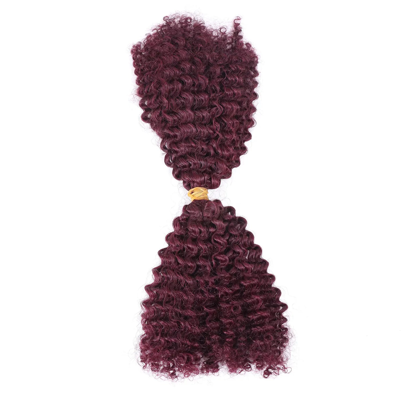 Ombre Honey Blonde Kinky Curly Human Hair Extensions | 50g Peruvian Crochet Bulk Hair (No Weft, Double Drawn)