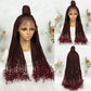Updo Braided Wig with Curly Ends & Baby Hair | Lace Front