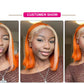 Ombre Pink & Blonde Bob Wig | Straight Human Hair T-Part Lace Front