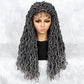Knotless Box Braided Wig with Curly Ends & Baby Hair | Synthetic Lace Front Wig for Black Women