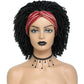 Soft Faux Locs Headband Wig - 6 Inch Ombre Dreadlock Wig for Black Women - Curly Braided Synthetic Wig with Headband - 1B, Burgundy, 27, 30, 613 Options
