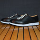 Original Men's Designer Casual Sneakers | Genuine Leather Plaid Derby Skateboard Shoes (Height Increasing)