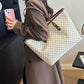 Large Capacity Shoulder Bag for Women | PU Leather Handbag for Commuting & Casual Use (Versatile Tote Bag, Geometric Pattern)