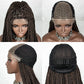 36" Water Wave Braided Wig | Lace Front | Baby Hair | Long Braids