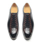 Europe 2024 Fall Luxury Men's Genuine Leather Plaid Casual Shoes | Black & Dark Brown Business Sneakers (Height Increasing)