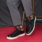 Luxury Designer Men's Genuine Leather Skateboard Sneakers | Classic Black, White & Brown Lace-Up Casual Oxfords