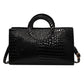 Luxury Crocodile Pattern Women's Handbag | Fashion Shoulder & Crossbody Bag (Famous Brand Designer PU Leather, Large Capacity)