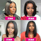 Natural Black Straight Short Bob Wig | 13x6x1 T-Part Lace Front Human Hair (180% Density, Wear & Go)