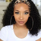 180% Density Jerry Curly Headband Wig | Glueless Brazilian Remy Human Hair
