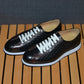 Original Men's Designer Casual Sneakers | Genuine Leather Plaid Derby Skateboard Shoes (Height Increasing)