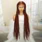 36" Big Knotless Box Braided Full Lace Wig | Cornrow Braiding Wig | Baby Hair | Synthetic Braids | For Women