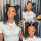12A Kinky Curly Bob Wig | Glueless 13x4 Lace Frontal Wig | Brazilian Remy Hair