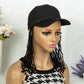 Braided Baseball Cap Wig | Adjustable Hat Wig | Afro Black Women & Girls