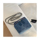 Mini Denim Crossbody Bags for Women | Lingge Chains Shoulder Bag & Fashion Brands Box Bag (Lipstick Coins Purses & Handbags)