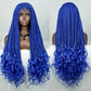 36" Water Wave Braided Wig | Lace Front | Baby Hair | Long Braids