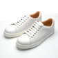 Luxury Designer Men's Genuine Leather Skateboard Sneakers | Classic Black, White & Brown Lace-Up Casual Oxfords