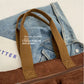 Female Large Capacity Corduroy Tote Bag | New Korean Style Fashion Women's Shoulder Crossbody Bag (Worker Commuter Handlebag)