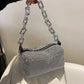 Allover Rhinestone Bucket Bag | Glitter Chain Prom Purse & Women's Mini Crossbody Bag (Sparkling Evening Handbag)