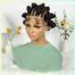 Short Bantu Knot Braided Wig | Full Lace | Synthetic Hair | Baby Hairs | Cute Braids for Black Women
