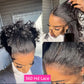 Kinky Straight 360 HD Lace Frontal Wig | Yaki Straight Ponytail Human Hair Wig for Black Women (Transparent Lace, Clearance Sale)