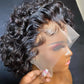 Ombre 1B/27 Pixie Cut Wigs Human Hair Curly Brazilian Virgin Hair 13x1 Transparent Lace Front Short Bob 180% Density