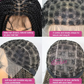 Twist Braided Wig | Box Braided Lace Front Wig | Faux Locs & Goddess Braids | Synthetic Hair
