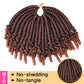 Bob Spring Twist Crochet Hair | Pre-Twisted Passion Twists | Pre-Looped Braids | 6-8 Inch | 20 Strands/Pack