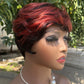 Short Pixie Cut Wig Human Hair | Machine Made Wig with Bangs | Brazilian Remy Hair | Pixie Wig for Black Women