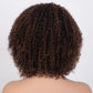 Ombre Highlight Afro Kinky Curly Human Hair Bob Wig | Full Machine Made Brazilian Remy