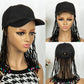 Braided Baseball Cap Wig | Adjustable Hat Wig | Afro Black Women & Girls