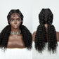 22" Box Braids Full Lace Wig | Two Curly Ponytails | Baby Hair | Synthetic Braided Wig