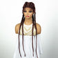 36" 27/613 Blonde Cornrow Braided Wig | Lace Frontal Box Braids | Synthetic Wig with Baby Hair for Black Women