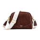 Women's Crossbody Bag Autumn/Winter Collection | Anti-Velvet Wine Red Shoulder Bag (Square Tote Christmas Gift)
