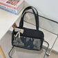 Y2K Ulzzang Ita Bag for Women | Trendy Polka Dot Canvas Shoulder & Underarm Tote (Transparent Pocket, Youth Fashion)