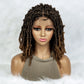 16" Short Knotless Butterfly Locs Wig | Synthetic Lace Front