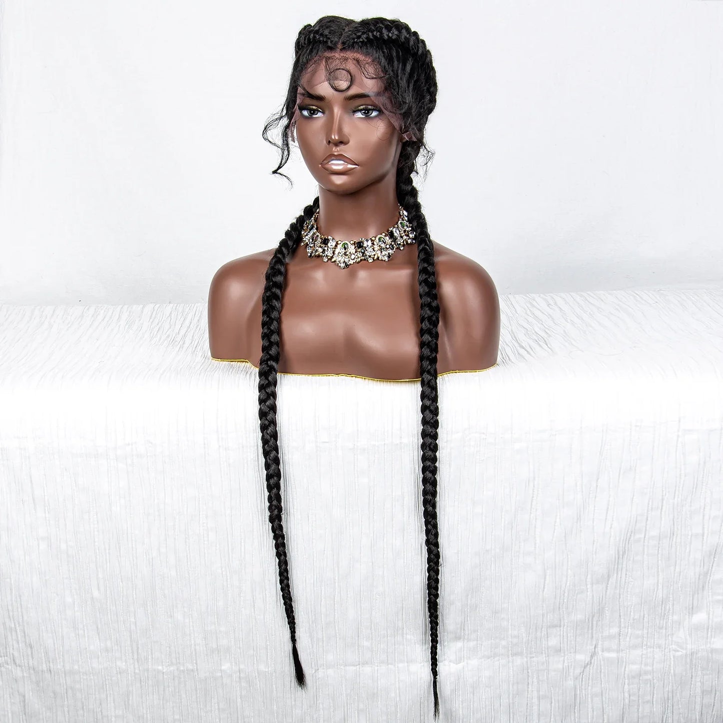 36" Twist Braided Wig | Lace Front | Natural Color | Clearance Sale