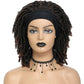 Soft Faux Locs Headband Wig - 6 Inch Ombre Dreadlock Wig for Black Women - Curly Braided Synthetic Wig with Headband - 1B, Burgundy, 27, 30, 613 Options
