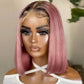 180% Density Honey Blonde Bob Wig | Straight T-Part Lace Front Brazilian Human Hair