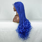 36" Water Wave Braided Wig | Lace Front | Baby Hair | Long Braids