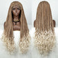 36" Water Wave Braided Wig | Lace Front | Baby Hair | Long Braids