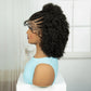 Short Afro Kinky Curly Cornrow Braids Wig | HD Full Lace | Baby Hair