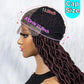 Knotless Box Braided Wig with Curly Ends & Baby Hair | Synthetic Lace Front Wig for Black Women