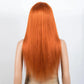 Dirty Pink Straight Human Hair Wig with Bangs | Full Machine Made Brazilian Remy for Women (Wear & Go)
