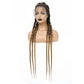 36" Jumbo Knotless Box Braids Wig | Incoo Full Lace Cornrow Wig | Transparent Lace | African Braided Hair