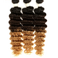 Ombre Brazilian Deep Wave Human Hair Bundles | Remy 2 Tone Color T1B/27#, T1B/30#, T1B/99J# (1, 3, or 4 Pcs)