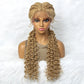 Curly Water Wave Braided Wig | Lace Front Cornrow Twist Style