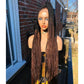 Ready-to-Ship 28" Center Part Box Braids Wig | 13x4 Lace Front | Middle Part | Kanekalon