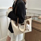 Retro Bag New Fashion Commuter Shoulder Bag | Large Capacity PU Leather Handbag (Casual Tote, Popular Gift, All Seasons)