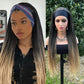 Headband Box Braids Wig | Ombre Brown | Long Braided Dreadlock Wig | Synthetic Hair | Cosplay & Daily Use