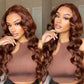 Short Bob Wig | Glueless 13x4 Lace Front Wig | Chocolate Brown Body Wave | Brazilian Remy Human Hair | Ready to Wear